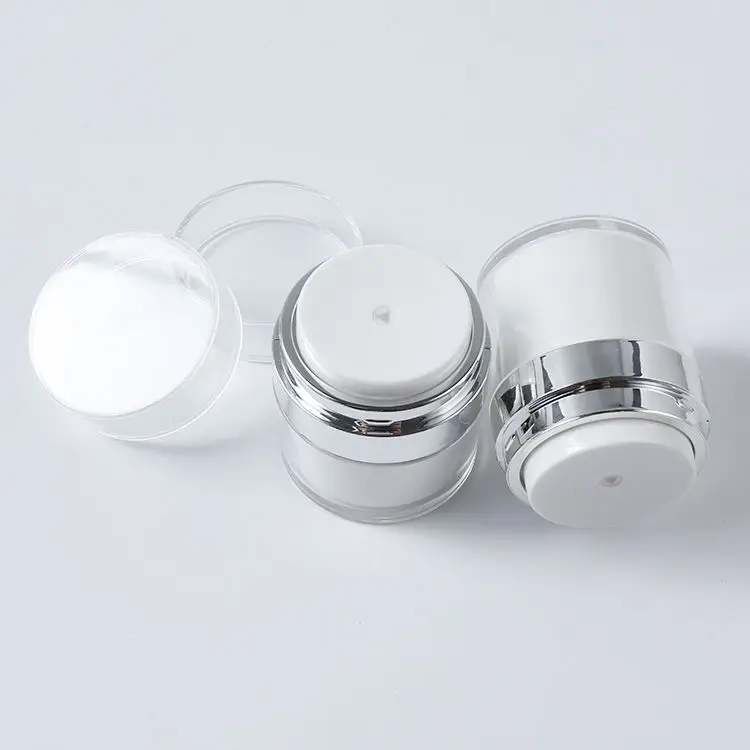 Luxury Skincare Bottles - Airless Lotion Empty Acrylic Cream Cans