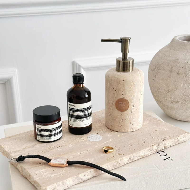 Natural Stone Lotion Dispenser - Luxury Skincare Bottles 리뷰 및 가격