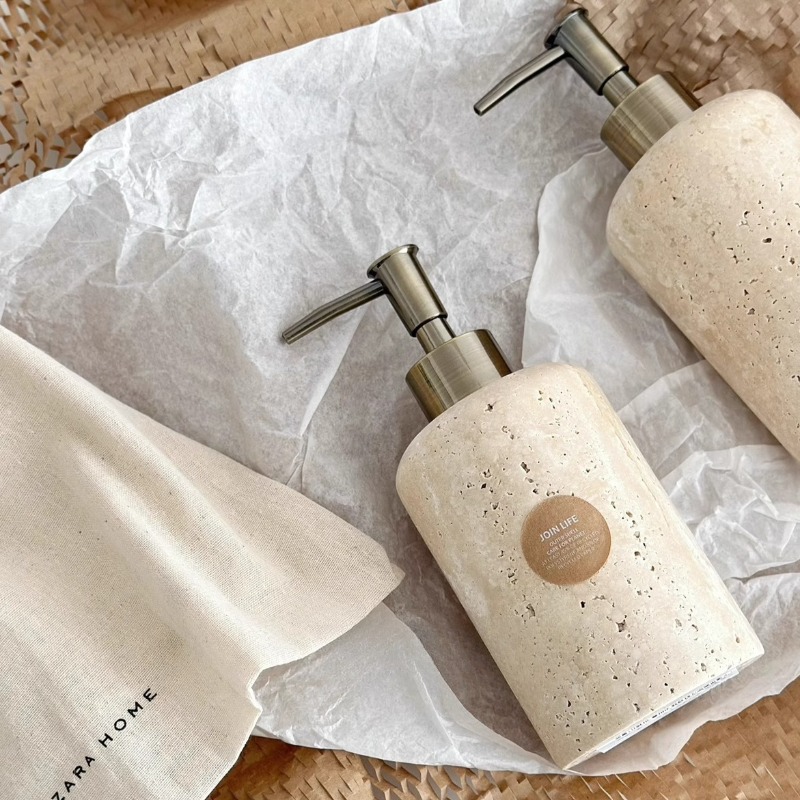 Natural Stone Lotion Dispenser - Luxury Skincare Bottles 리뷰 및 가격
